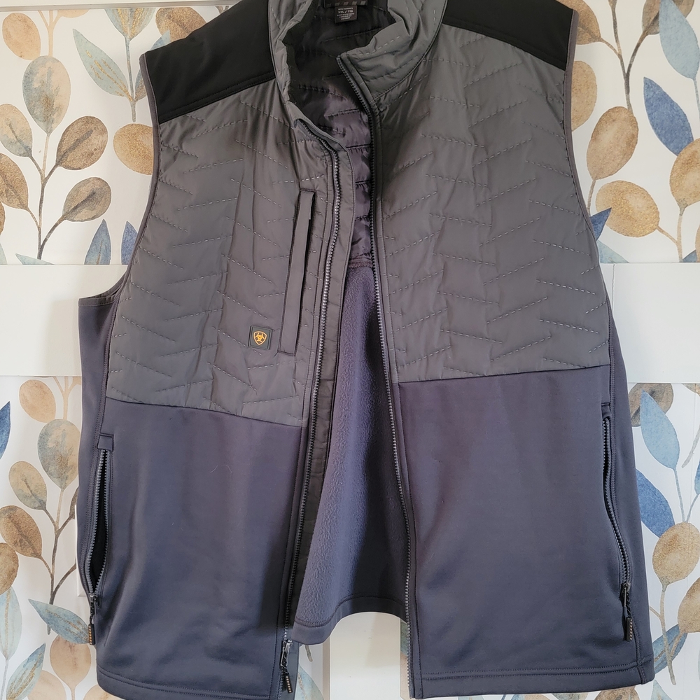 Ariat Rebar Men's Gray Quilted Vest